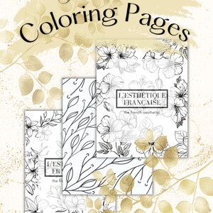 5 Flower Coloring Pages/ Color Pages/ Printable/Flowers