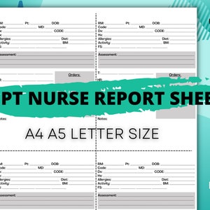 4 patient nurse report sheet nurse report sheet Icu report sheet ICU nurse report nursing report sheet icu brain sheet nurse handoff report