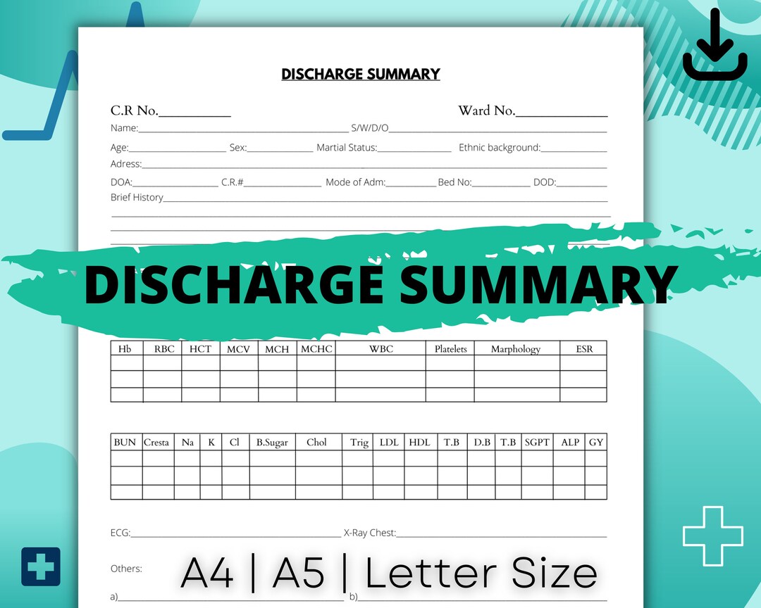 Discharge Planning Discharge Summary Nurse Report Sheet Icu Report