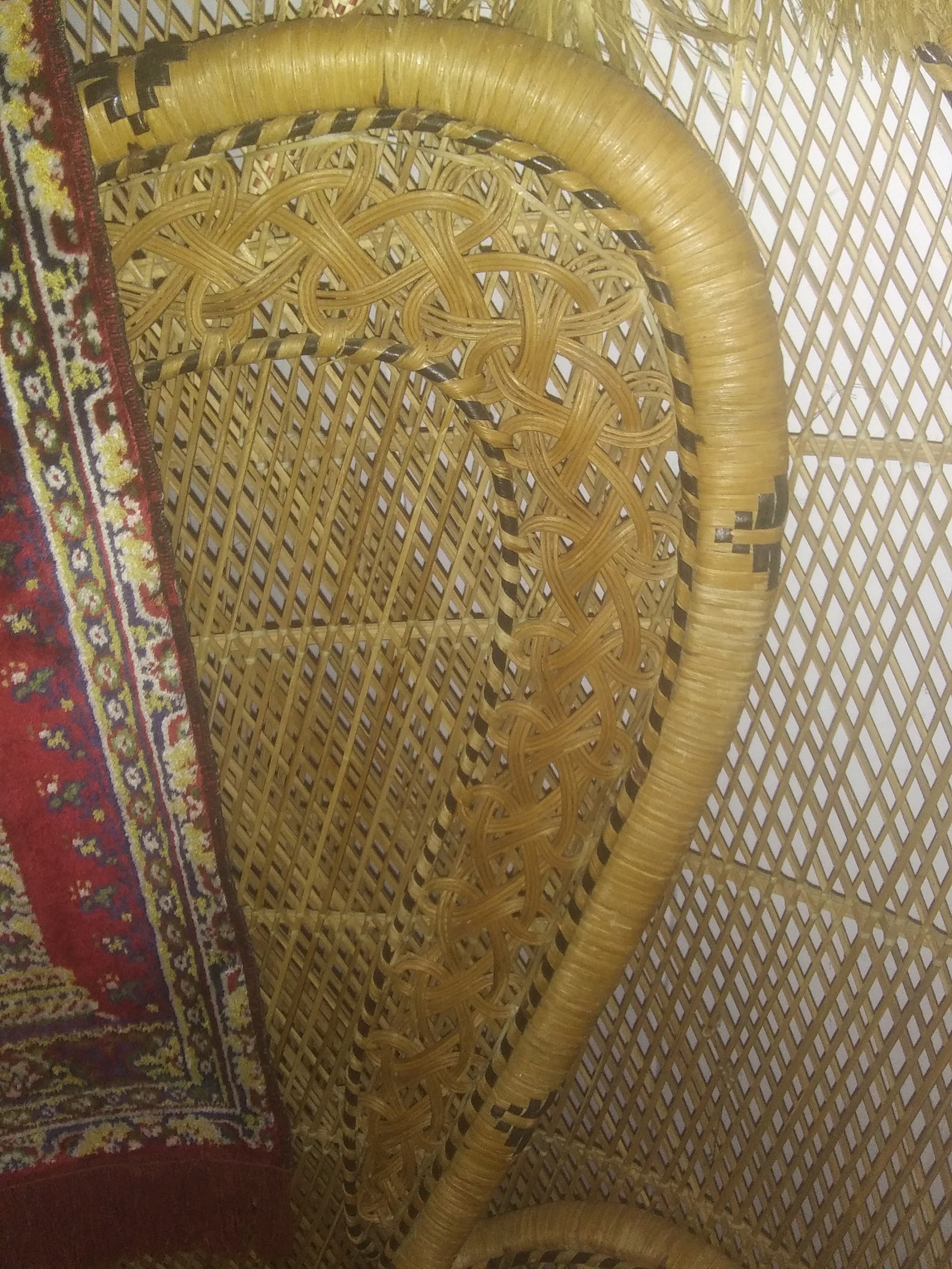 Wicker Chair King Cobra Throne Chair Philippine 1970s Etsy