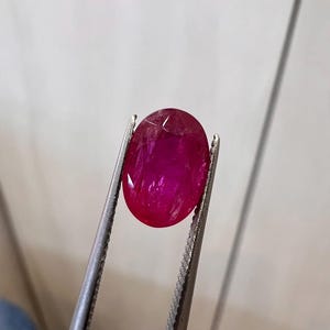 Natural Heated African Ruby 2.43 Ct | Red Oval Ruby Gemstone 9.20 x 6.50 x 4.20 mm | Loose Precious Gem for Ring Pendant