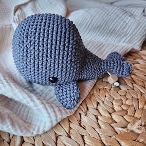 Crocheted music box "Whale" in the color of your choice and with the melody of your choice