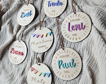 Personalized school cone tags | School enrollment gift | Schoolchild gift | School enrollment 2025 | School cone tags | Gift tags