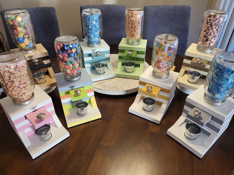 Handmade Wood Mason Jar Candy Dispenser Etsy