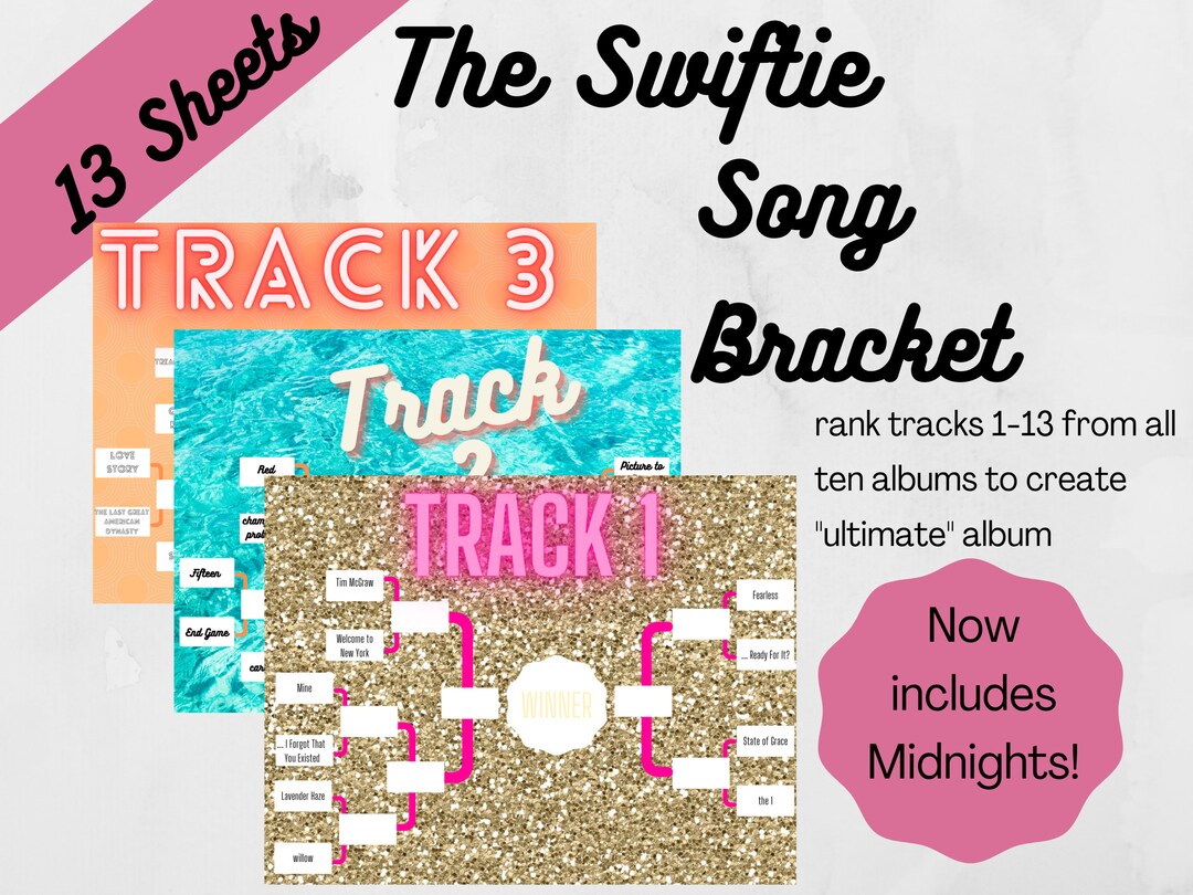 Swiftie Song Bracket Taylor Swift Game Bachelorette, Birthday