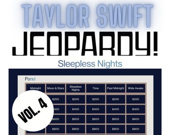 T-Swift Jeopardy: Sleepless Nights | Midnights Themed Game | Album Release Party Jeopardy