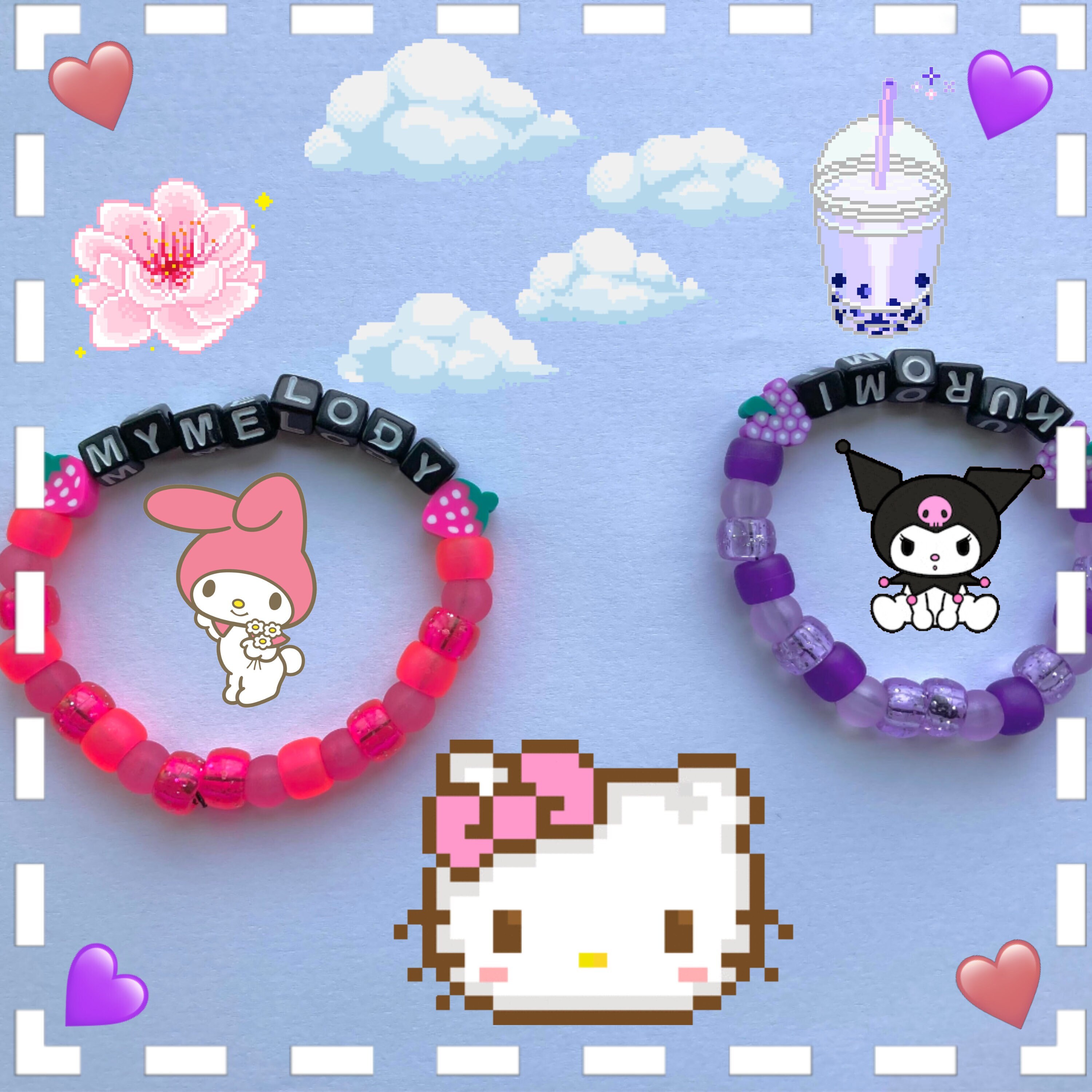 My Melody and Kuromi Bracelets Etsy