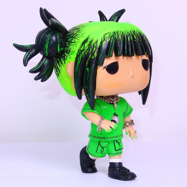 Funko Pop Custom Billie Eilish Hand Painted and Custom box Etsy