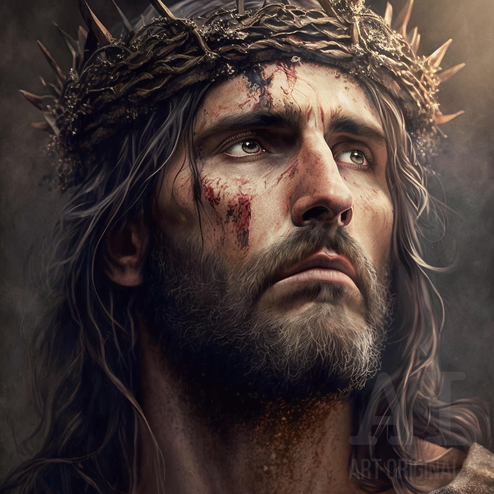 Christ Art DOWNLOAD Jesus Face Picture Jesus Art Printable Etsy