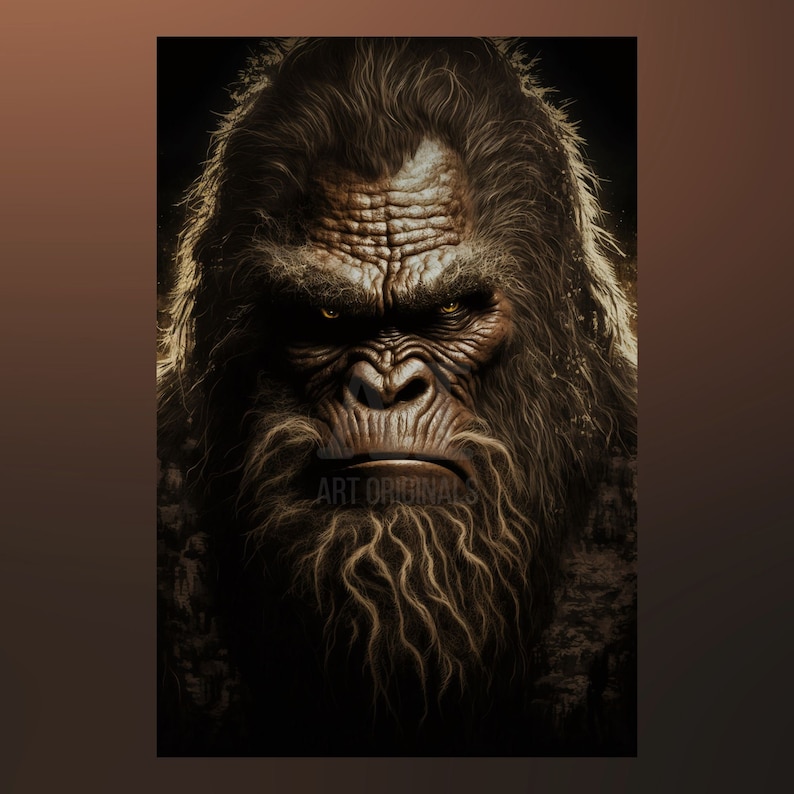 Bigfoot Sasquatch Art DOWNLOAD Printable Gift for Bigfoot Lover ...