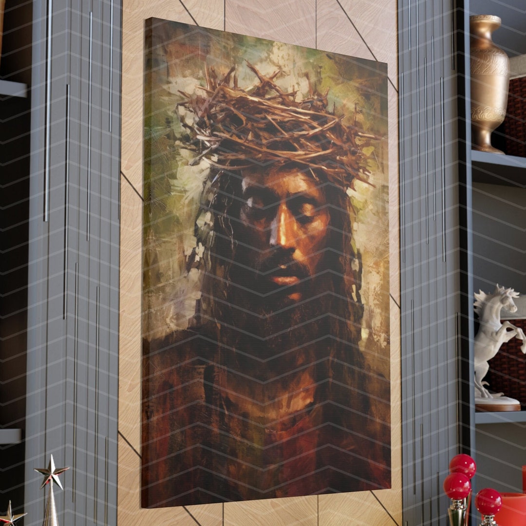 African American Art Jesus Painting CANVAS Print, Spiritual Wall Art ...
