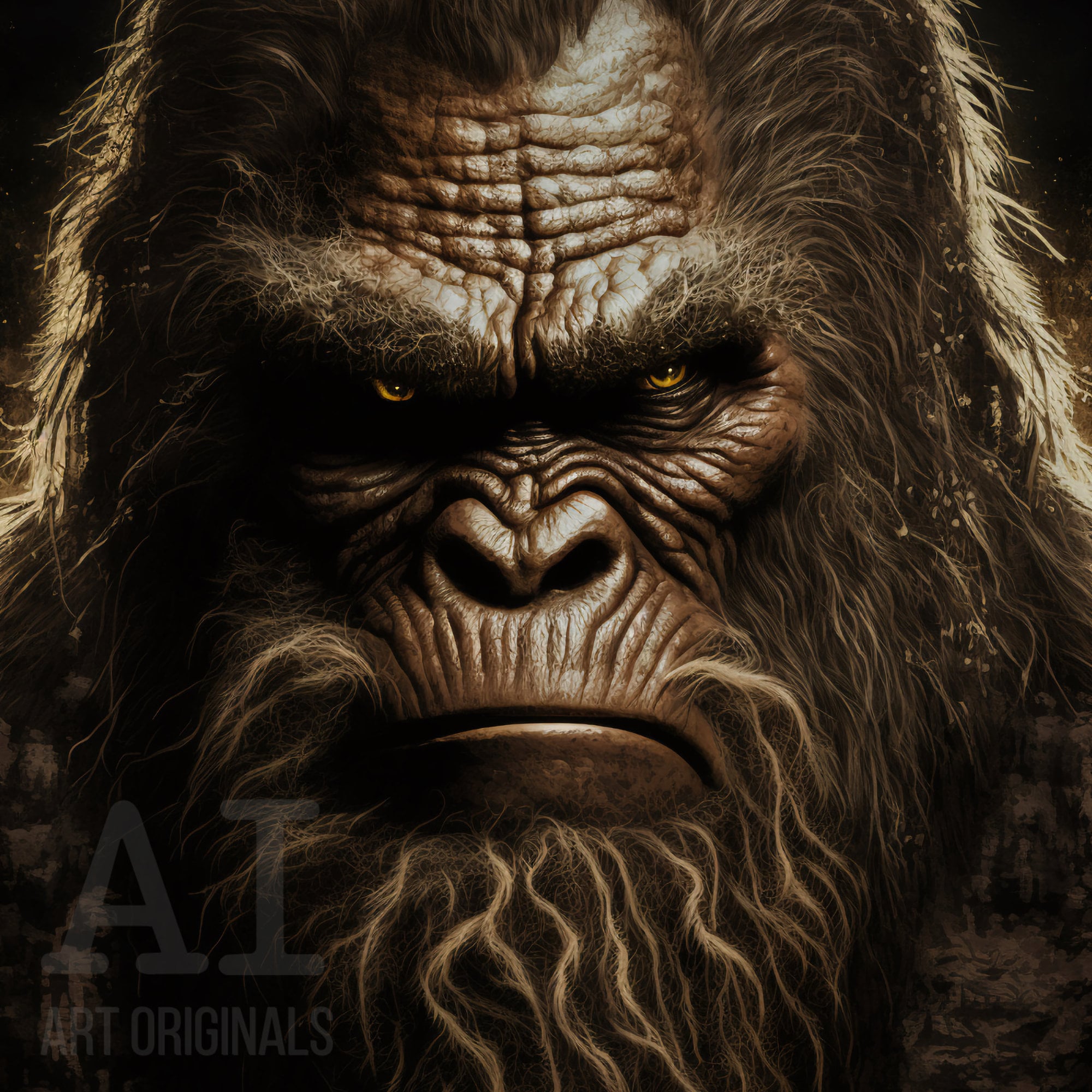 Bigfoot Sasquatch Art DOWNLOAD Printable Gift for Bigfoot Lover,  Downloadable Art Print, Cryptid Art, Cryptidcore, Pacific Northwest Artwork  - Etsy UK