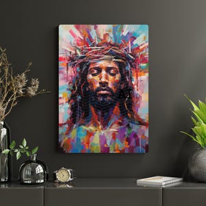Black Christ Jesus Art POSTER Unframed, African American Art Christian Gift for Adult Baptism, Religious Home Decor