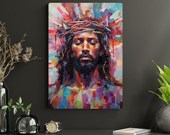 Black Christ Jesus Art Poster: African American Religious Home Decor
