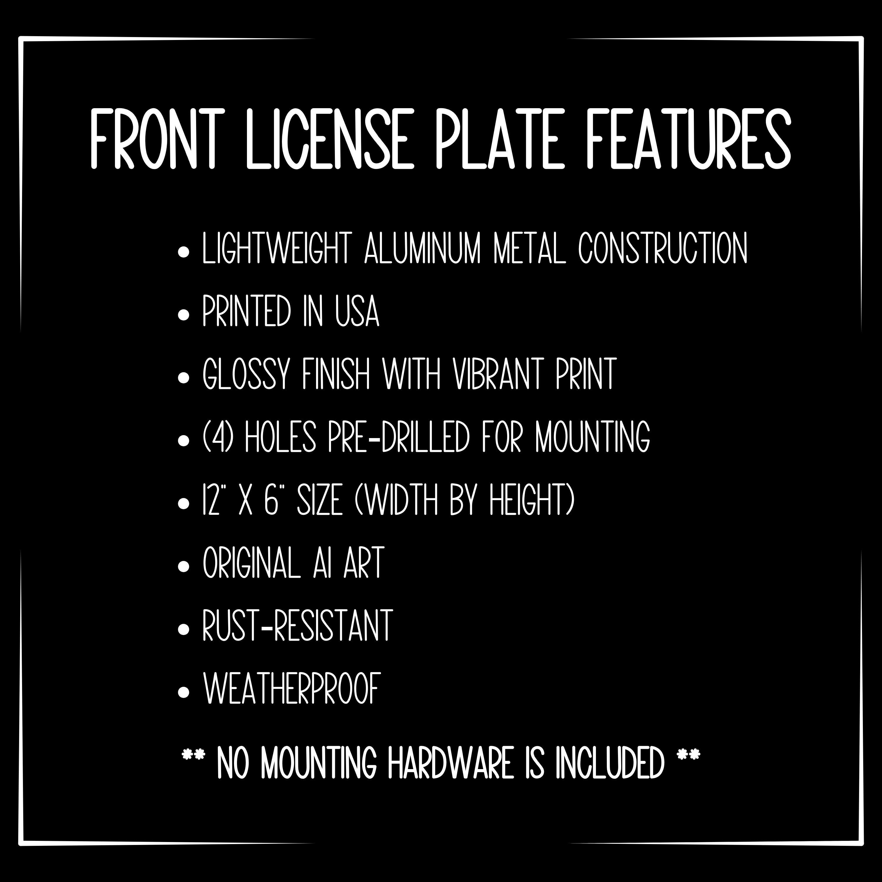 Killer Whale License Plate, Orca Animal Art, Custom Car Tag Vehicle ...