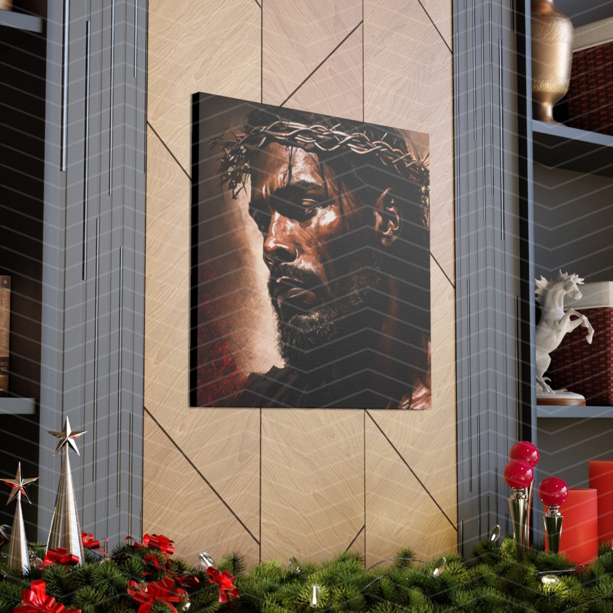 African American Art Jesus Painting Wall Art CANVAS, Modern Christian