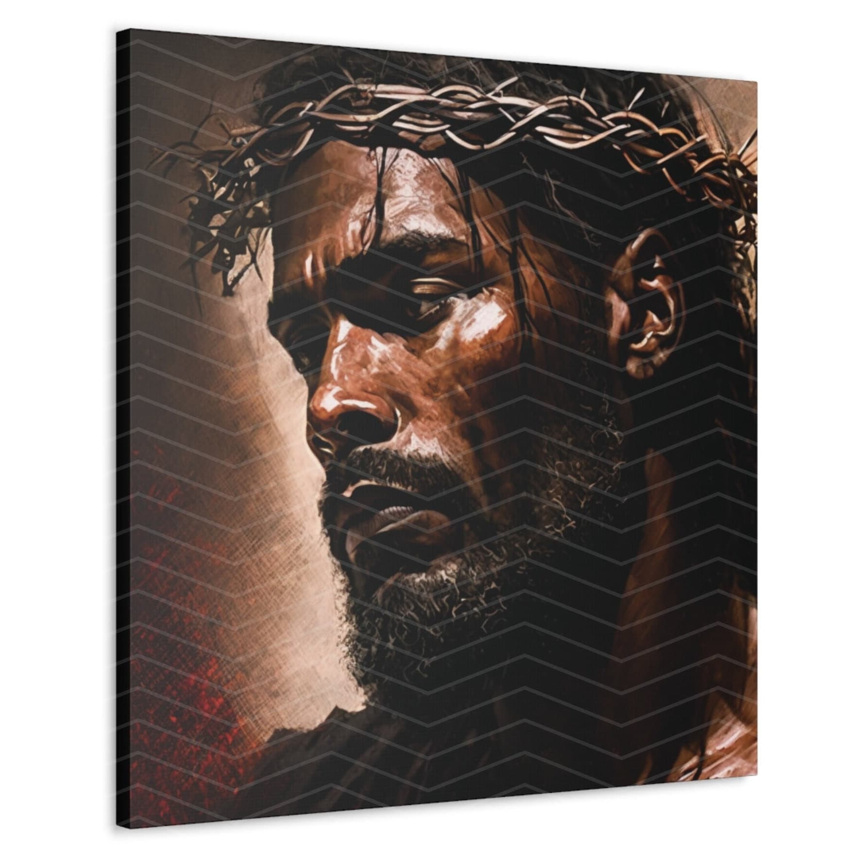 African American Art Jesus Painting Wall Art CANVAS, Modern Christian