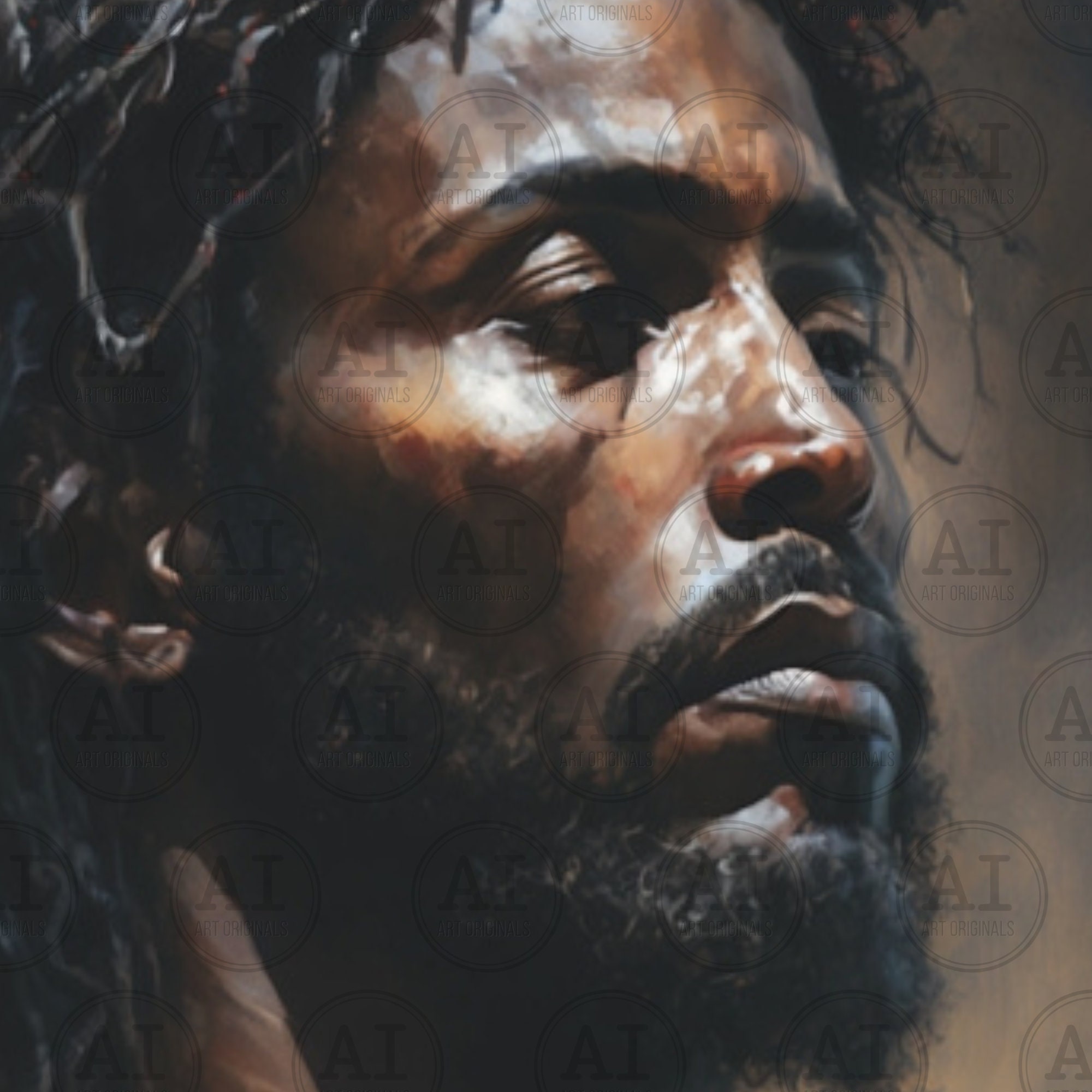 African American Art Jesus Painting POSTER Unframed Fine Art Print ...