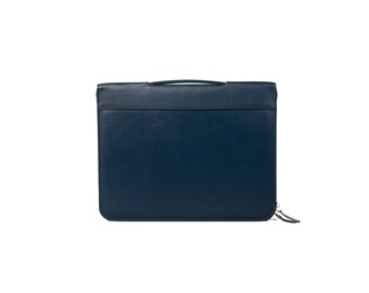 The Eclectic Midnight Blue Leather Folio Organizer