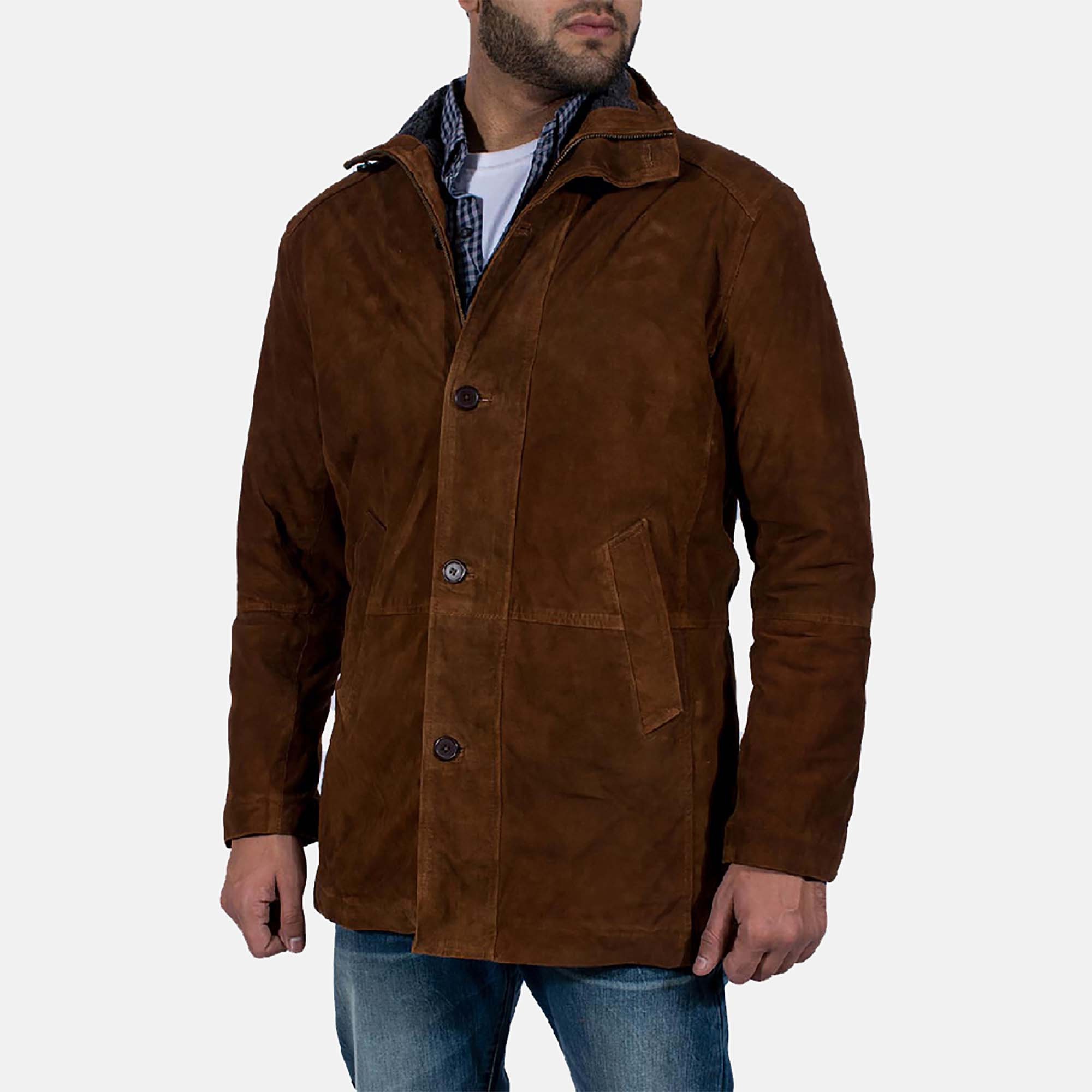 Sheriff Men's Brown Suede Leather Jacket Brown Suede - Etsy Canada