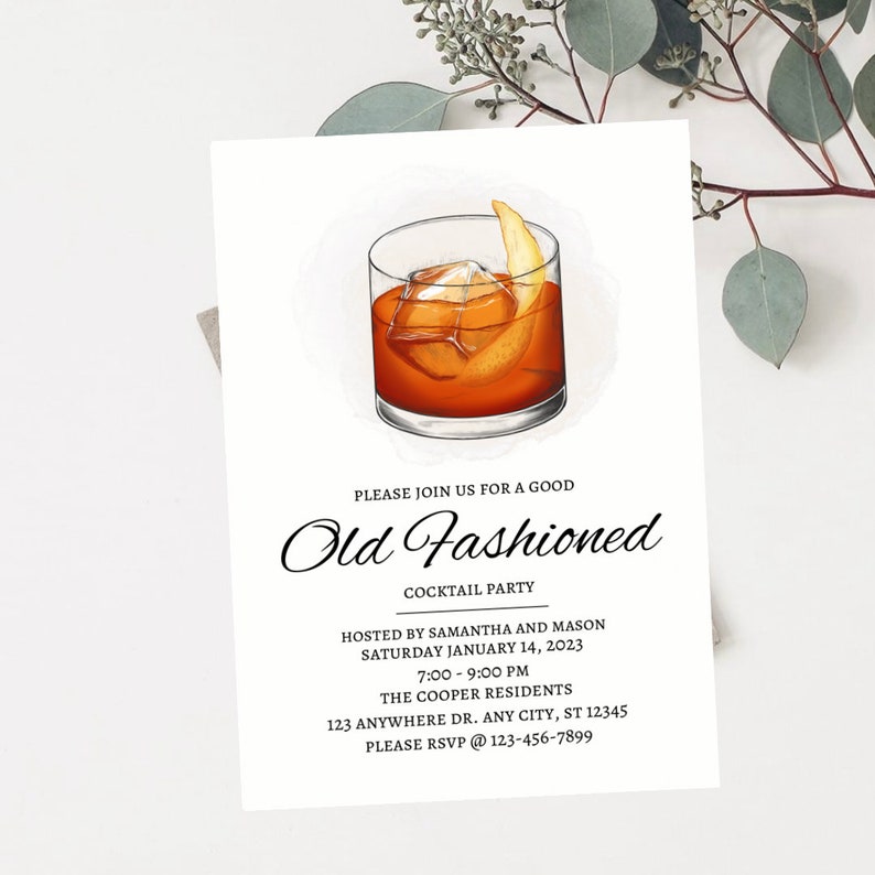 Cocktail Party Invitation Cocktail Party Digital Invitation Etsy