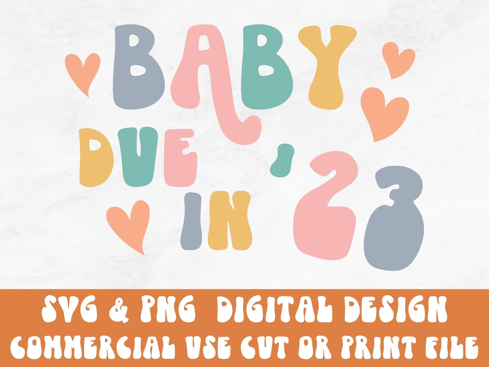 Baby Due in 2023 Svg Baby Announcement Svg Pregnancy Etsy