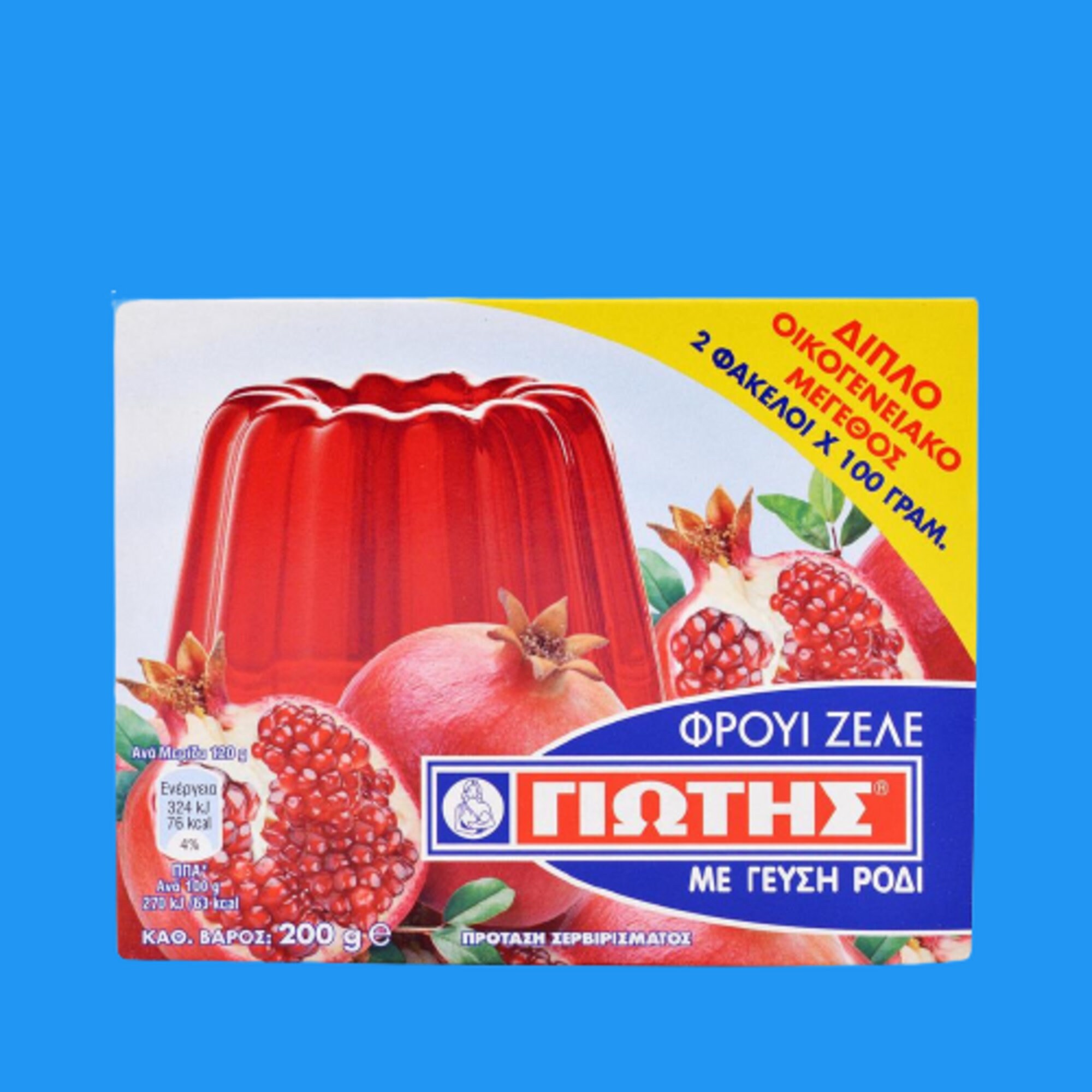 Greek Fruit Jelly Powder, 10 Flavors, Family Size, 4 X 100 G (3.53 Oz ...