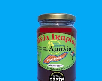 Greek SUPER RARE Wild Flower & Forest Honey From Blue Zone Ikaria Island, 450 g / 900 g (15.87 oz / 31.75 oz)