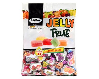 Greek Jelly Pops, Made With Natural Ingredients And Fruit Juice, With Vitamin C, 400 g (14.11 oz), Free Shipping
