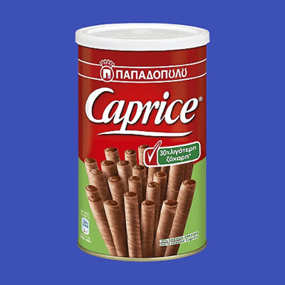 Papadopoulou Caprice Greek Wafer Sticks, 4 Delicious Varieties, 250 g (8.8  oz)