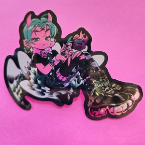 Anime Dämon Engel Junge Aufkleber | Y2K Ästhetik | Anime Geschenke | Yami Kawaii