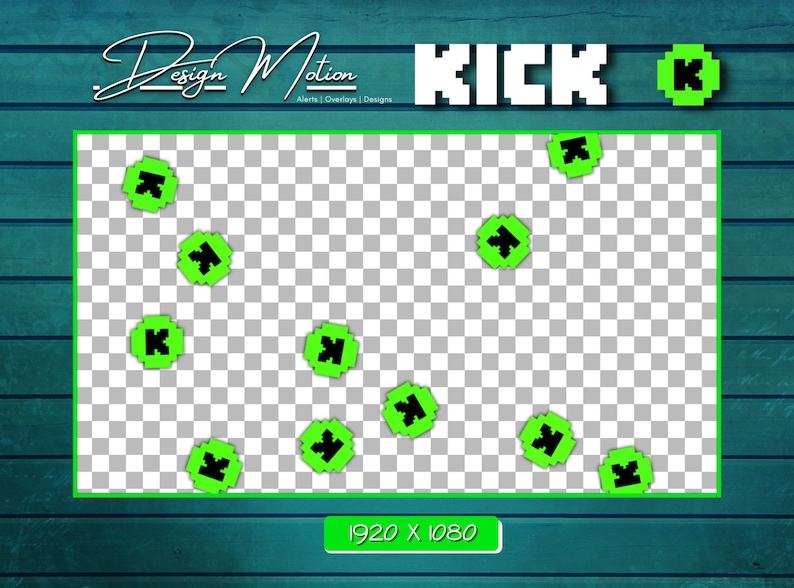 Kick Streaming Animation Falling Alert With Transparent Background Etsy