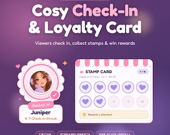 Widget d'enregistrement Twitch et carte de fidélité StreamElements : récompenses pour les spectateurs