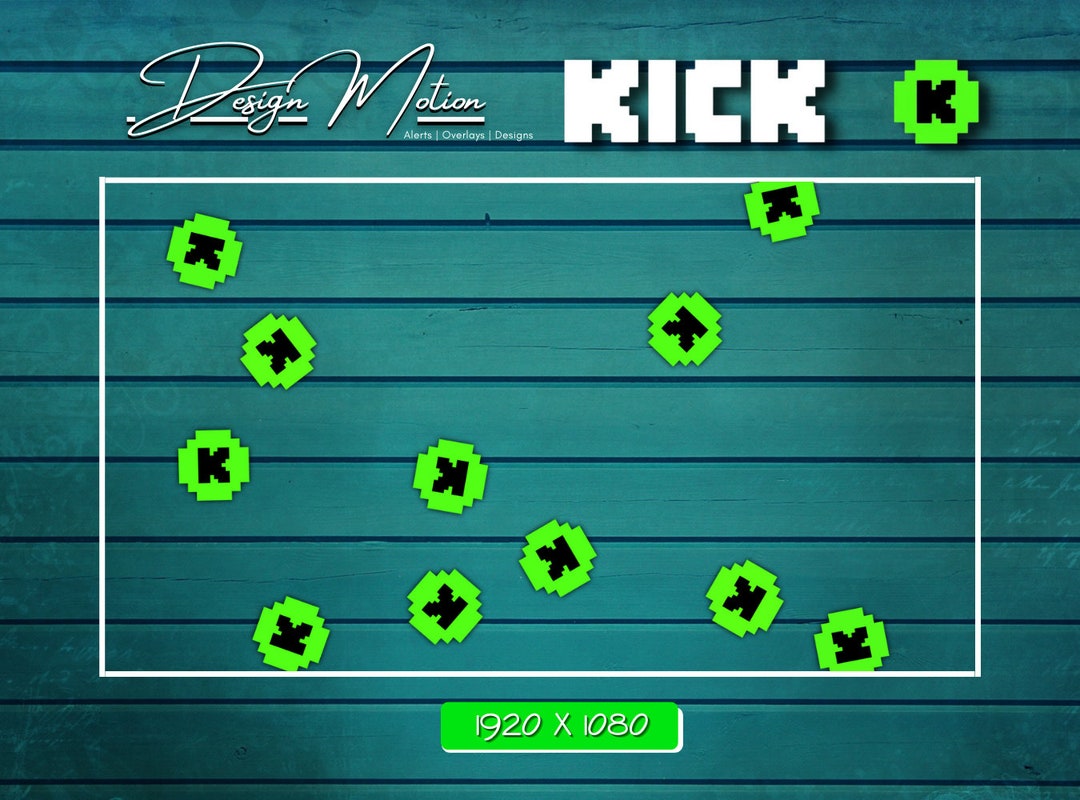 Kick Streaming Animation Falling Alert With Transparent Background Etsy