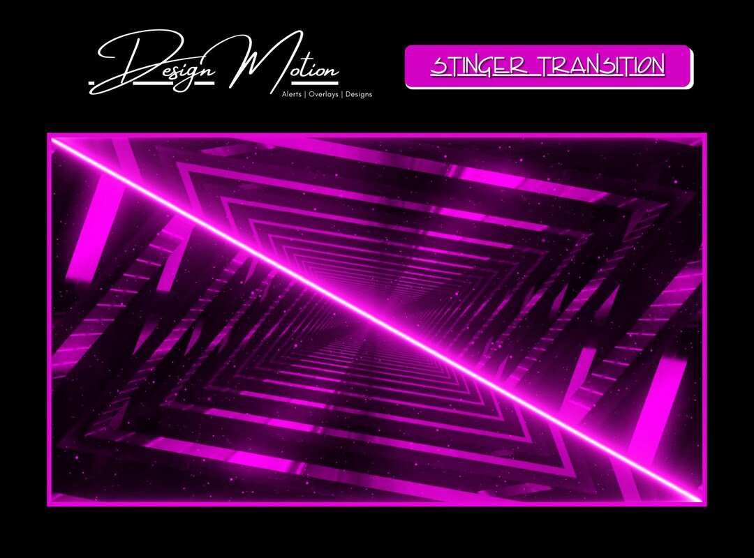Pink Transitor Animated Pink Stinger Transition Twitch Stinger Twitch Transition in ...