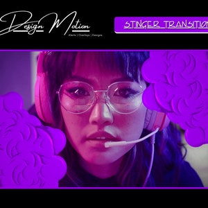 Animated Twitch Purple Smoke Stinger Transition in Purple with transparent background.
