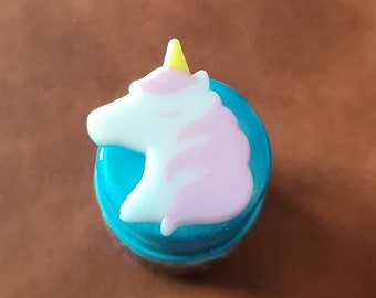 Hand-Painted Unicorn Dust Potion: Glow-In-The-Dark Snowglobe Vial