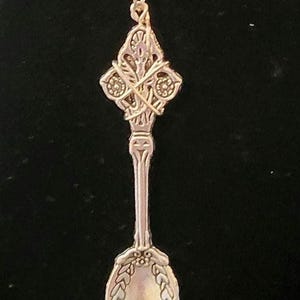Ornate Spoon Necklace for Men or Women Unisex Spoon Jewelry Spoonies Spoon Culture Little Spoons Small Filigree Spoon Pendant on Chain