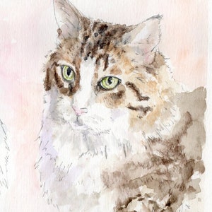 Custom Pet Portrait | Watercolour Pet Painting | Handmade Pet Memorial Gift