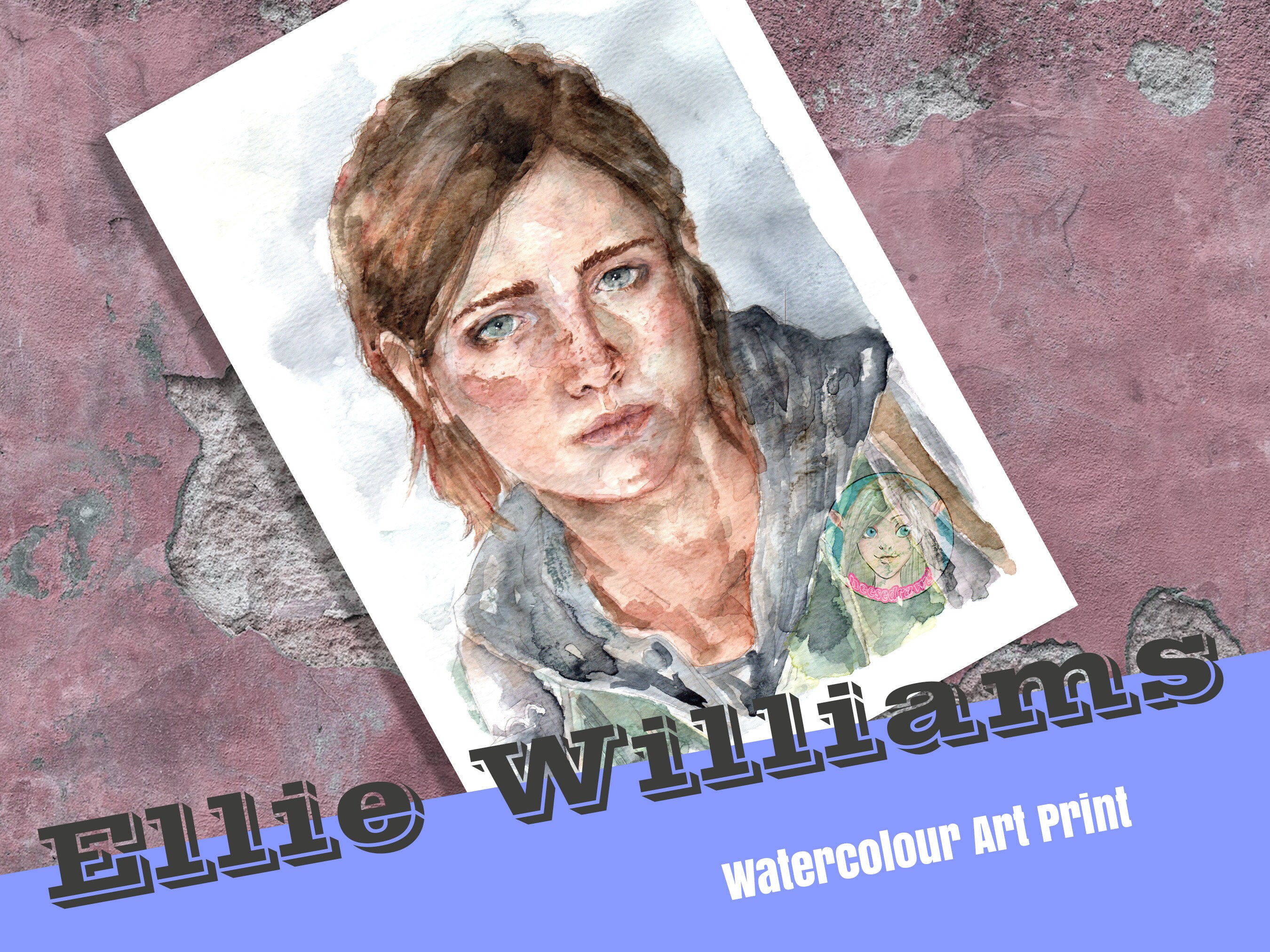 The Last Of Us Ellie's Tattoo Art Board Print for Sale by Kauz-Draws