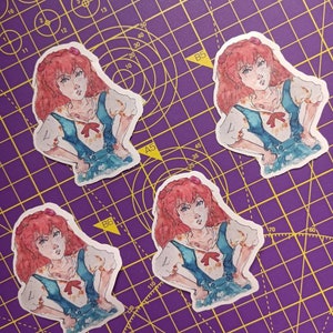 Nieuwe versie! Asuka tiener roodharige animemeisjes dagboekstickers || anime: