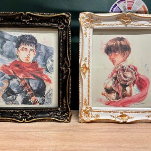 Guts / Casca art print, Fanart handpainted watercolour