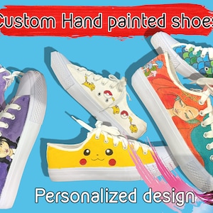 BOTH SIDES Custom shoes, hand painted sneakers, art on shoes,  your design Wedding, gift
