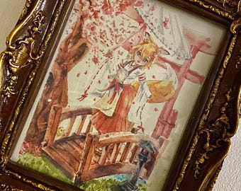 Senko  Print | Fanart, Watercolour | Wall Art, Anime Poster, Otaku Decor | From a Hand-Painted Illustration