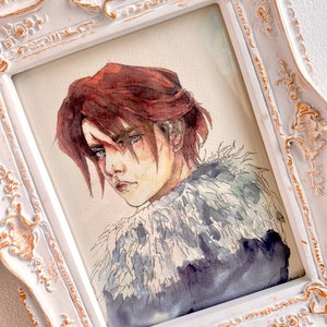 Squall Leonhart Fantasia Final VIII  FF8 art print watercolour handpainted