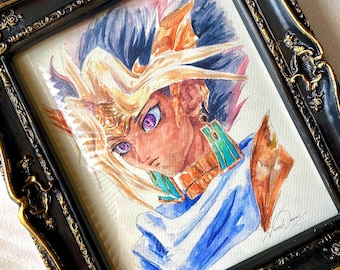 Lámina artística en acuarela a partir de una pintura original de Faraon hecha a mano.