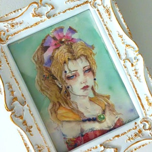 Impresión artística de Terra de FFVI - Final Fantasy VI Terra Branford - Retrato de fan art a partir de acuarela