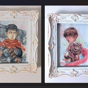 Lámina artística Guts / Casca, acuarela pintada a mano de Fanart