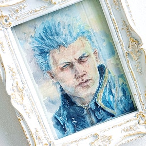 Vergil Devil May Cry impresión de arte - retrato fanart