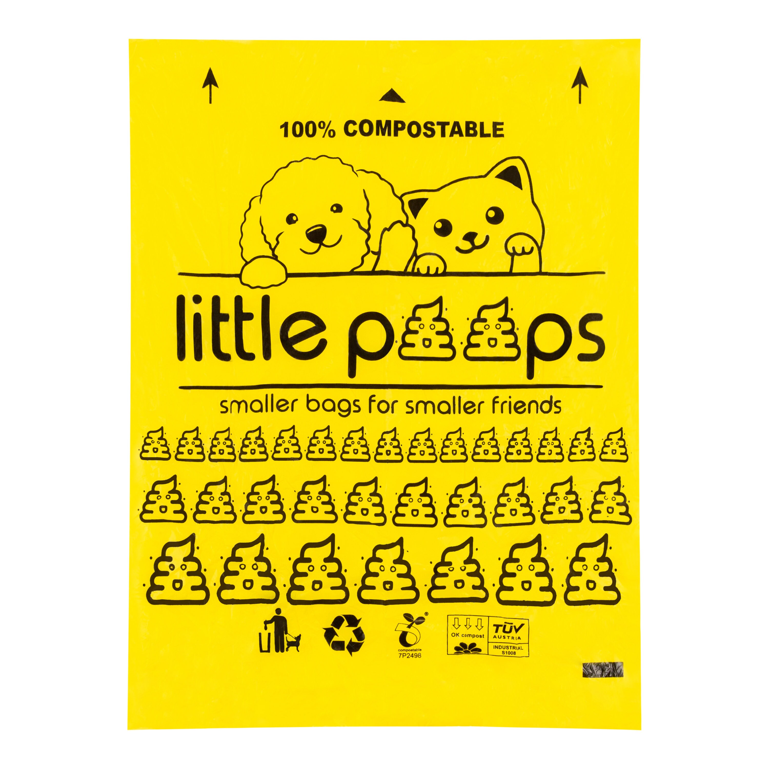LITTLE POOPS Waste Bags for Dogs, Cats, & Other Small Size Animals